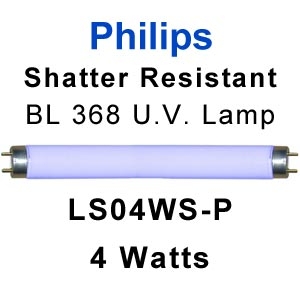 Philips Shatter Resistant 4w U.V. Lamp (LS04WS-P)