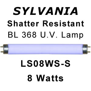 Sylvania Shatter Resistant 8w U.V. Lamp (LS08WS-S)