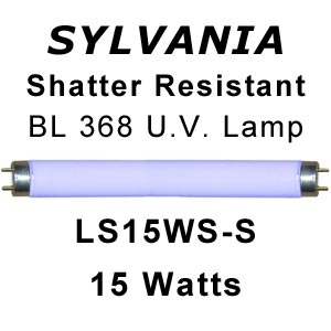 Sylvania Shatter Resistant 15w U.V. Lamp (LS15WS-S)