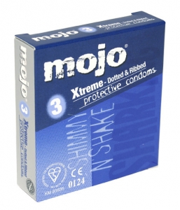 Mojo Xtreme Dotted & Ribbed 3 Pack Condoms 