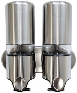 Lunar Dual Soap Dispenser in Grained Stainless