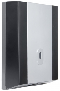 Black and Silver Paper Towel Dispenser