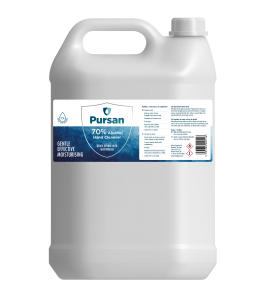 Pursan Hand Sanitiser 70% Alcohol 5 Litre Refill Bottles Screw Cap