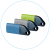 Worldkey User Keys Green Grey Blue